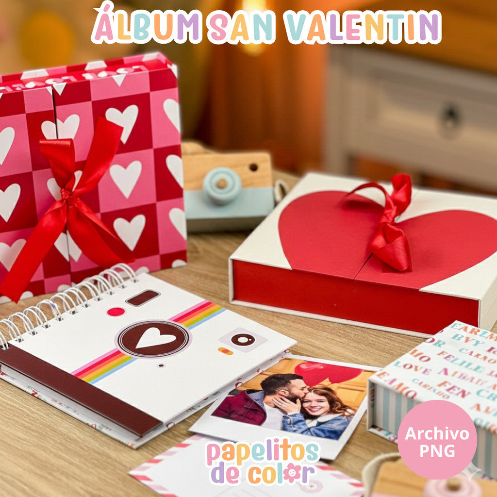 💕📸 Álbum para Polaroids – San Valentín
