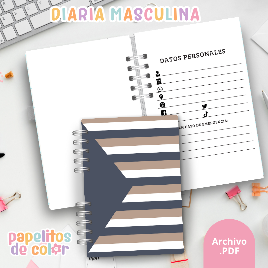 📘 Agenda Diaria Masculina 2026