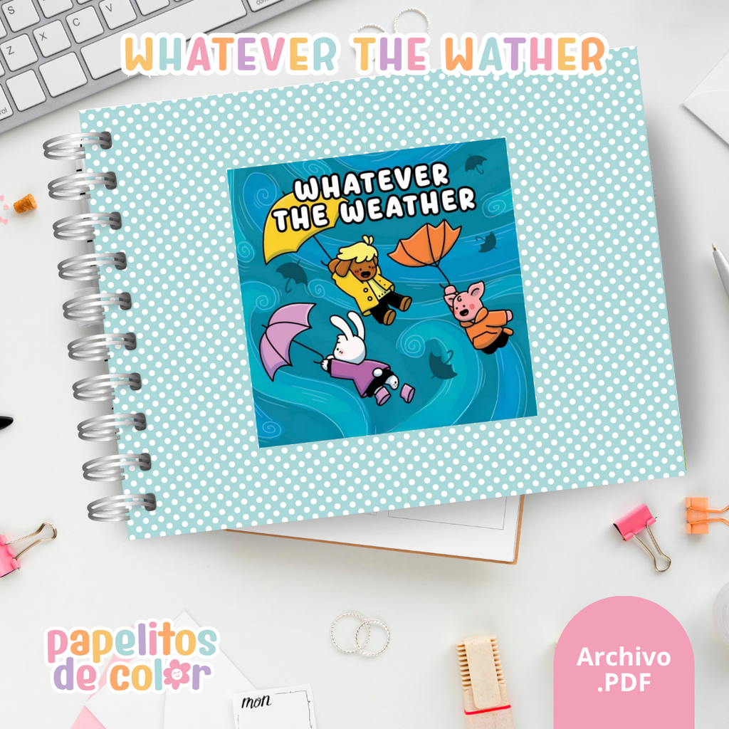🌦️🎨 Libro para Pintar Whatever the Weather  ✨