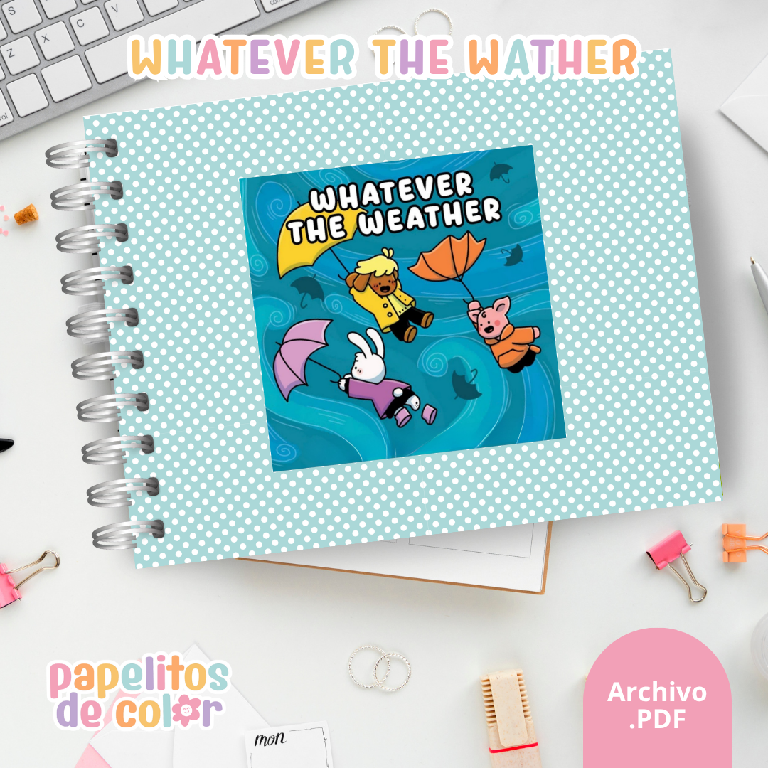 🌦️🎨 Libro para Pintar Whatever the Weather  ✨