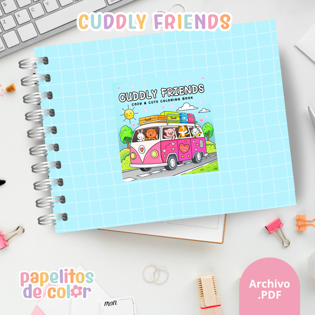 🧸✨ Librito para Pintar Cuddly Friends 🎨💖