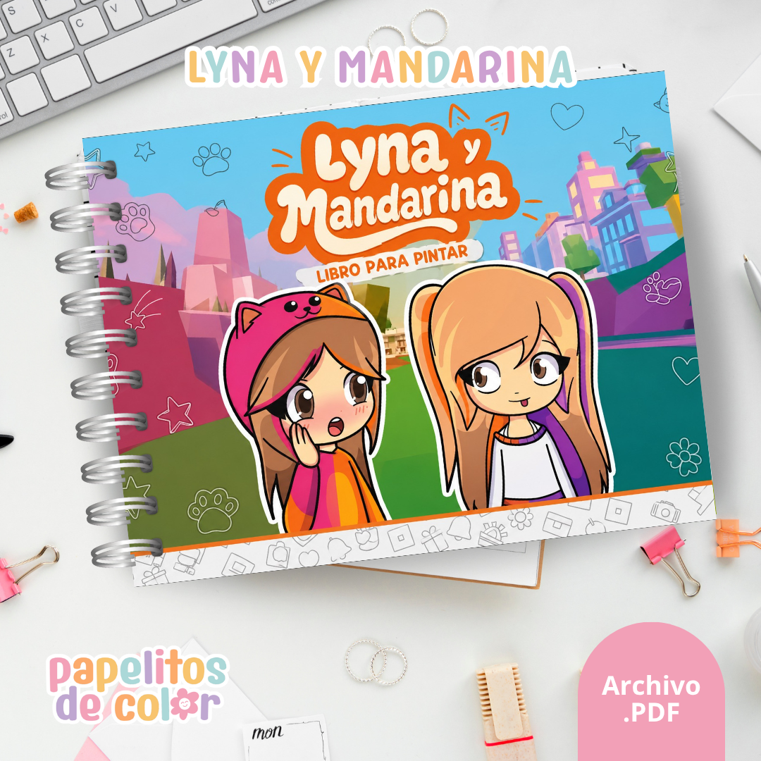 🎨 Libro para Pintar Lyna y Madarina 🖍️