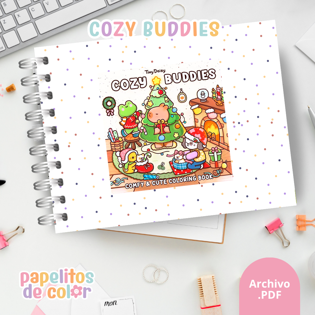 🐻☁️ Libro para Pintar Cozy Buddies ✨🎨