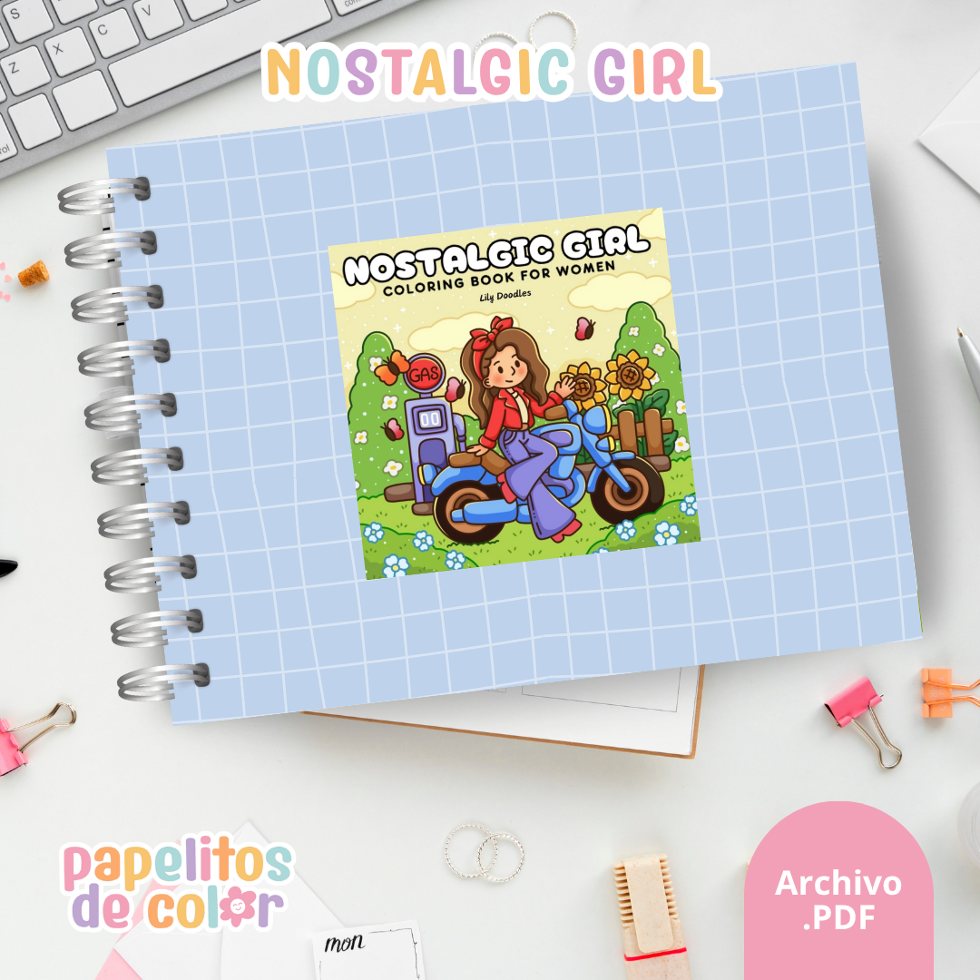 🌙 Cuaderno para Pintar Nostalgic Girl✨