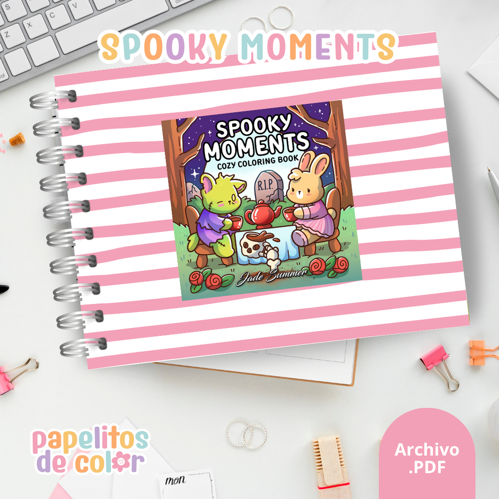 👻🖤 Cuaderno para pintar Spooky Moments ✨🎨