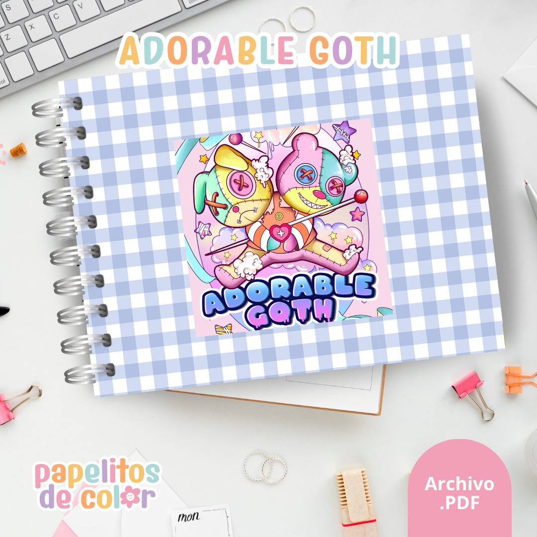 🖤✨ Cuaderno para pintar Adorable Goth ✨🎨