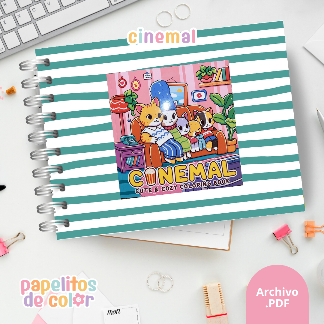🎬🍿 Libro para Pintar Cinemal ✨