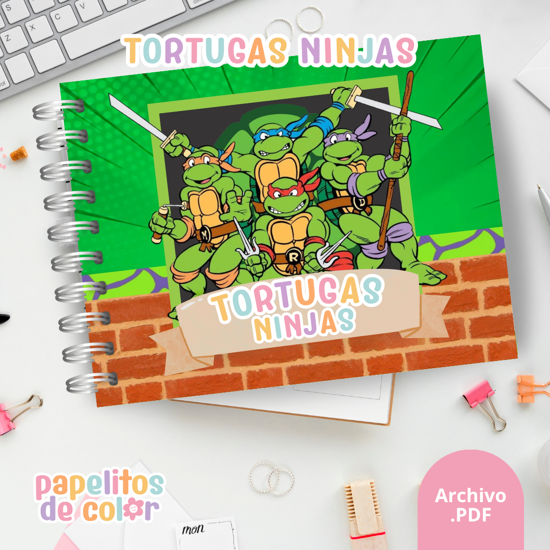 🐢🥷 Cuaderno para pintar Tortugas Ninja 🥷🐢