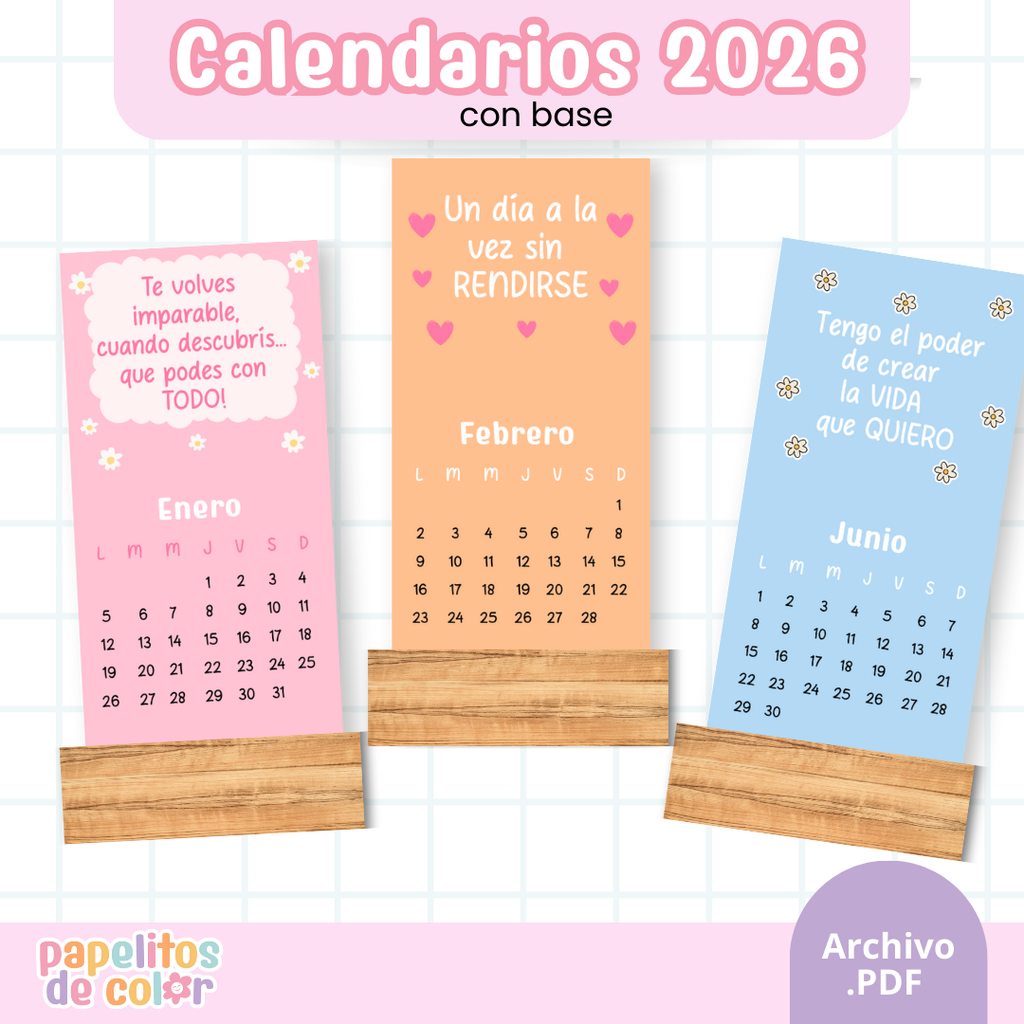 📅 Calendario 2026 con Base ✨
