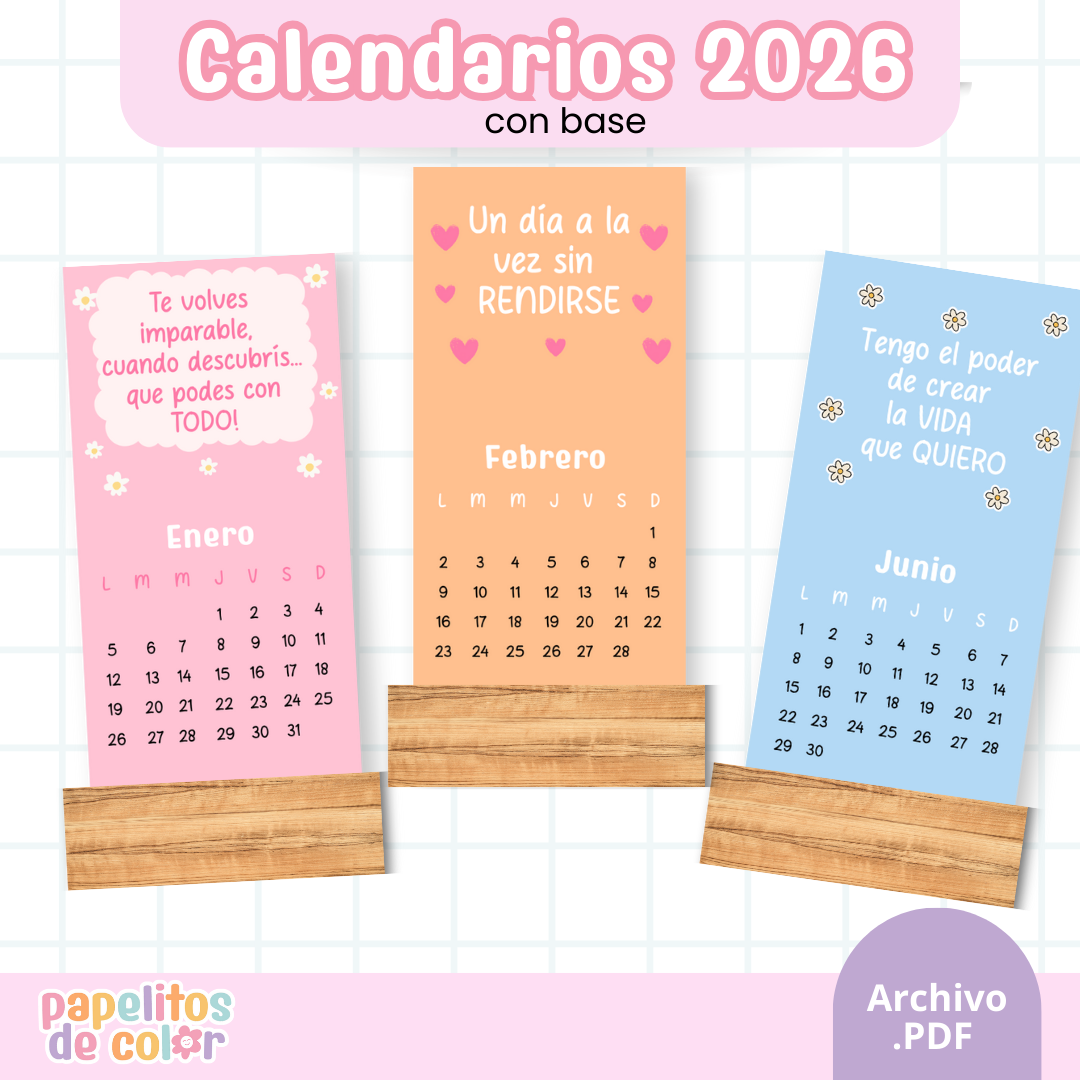 📅 Calendario 2026 con Base ✨