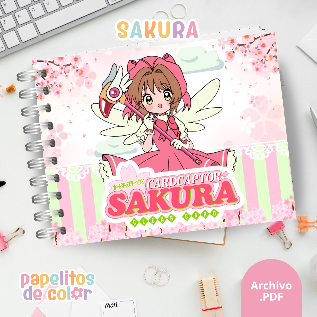 🎨 Libro para Pintar de Sakura 🌸✨