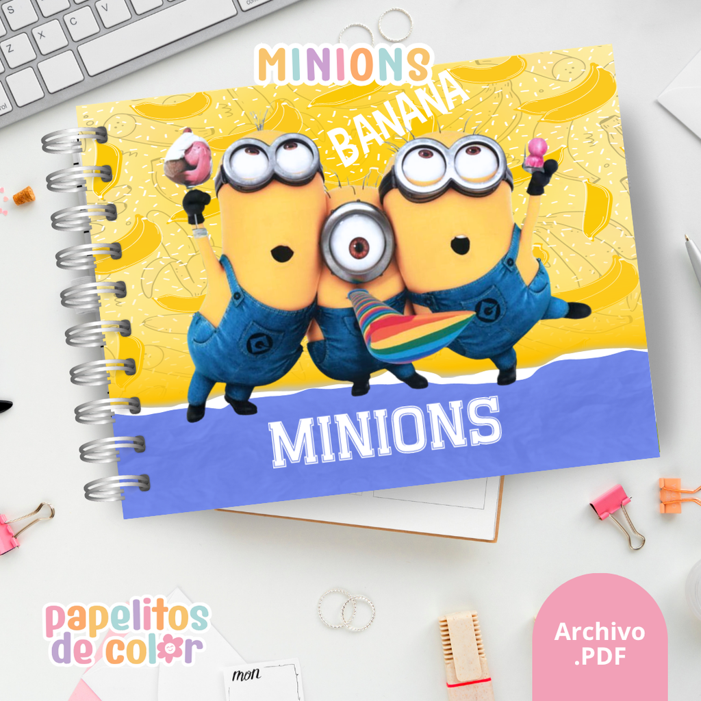 🍌💛 Cuaderno para pintar Minions 💛🍌