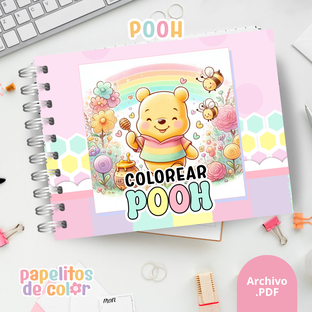 🍯🎶 Libro para pintar Pooh 🧸🎨