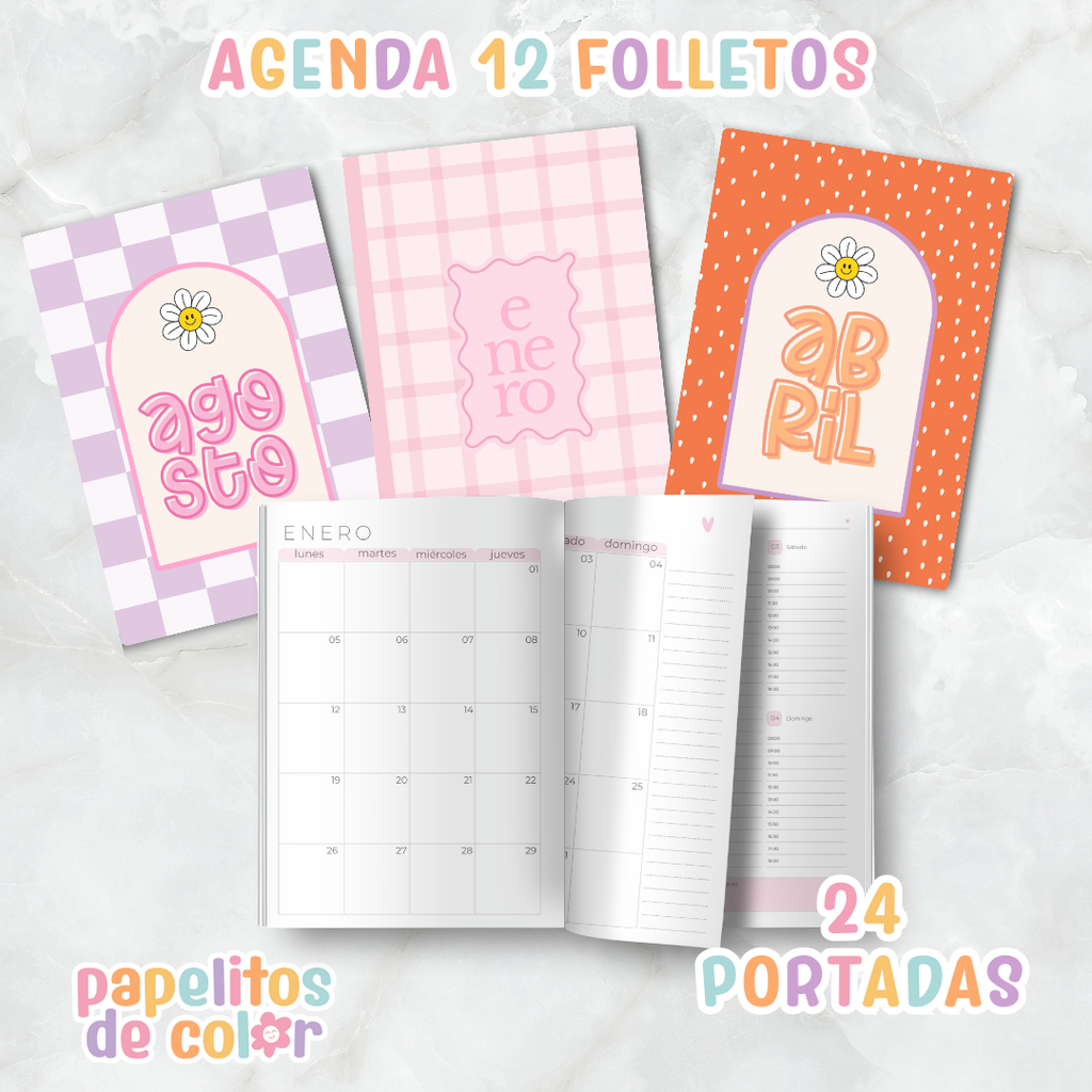 🌷 Agenda Delicada - Estilo Folleto