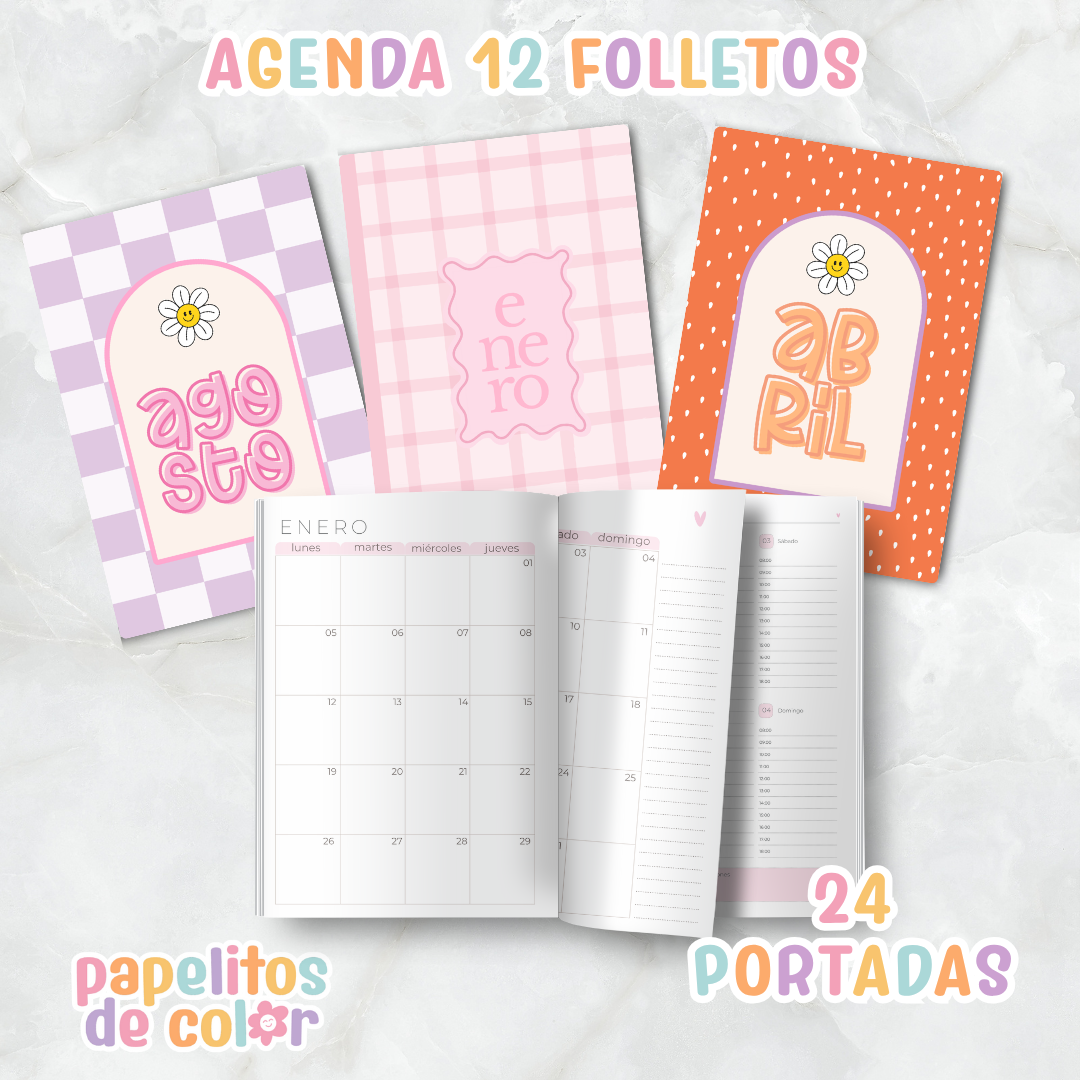 🌷 Agenda Delicada - Estilo Folleto