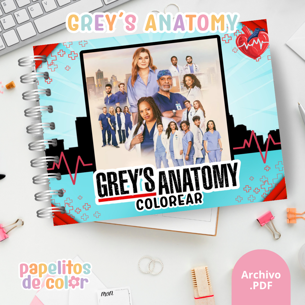 💙🏥 Libro para pintar Grey’s Anatomy 🏥💙