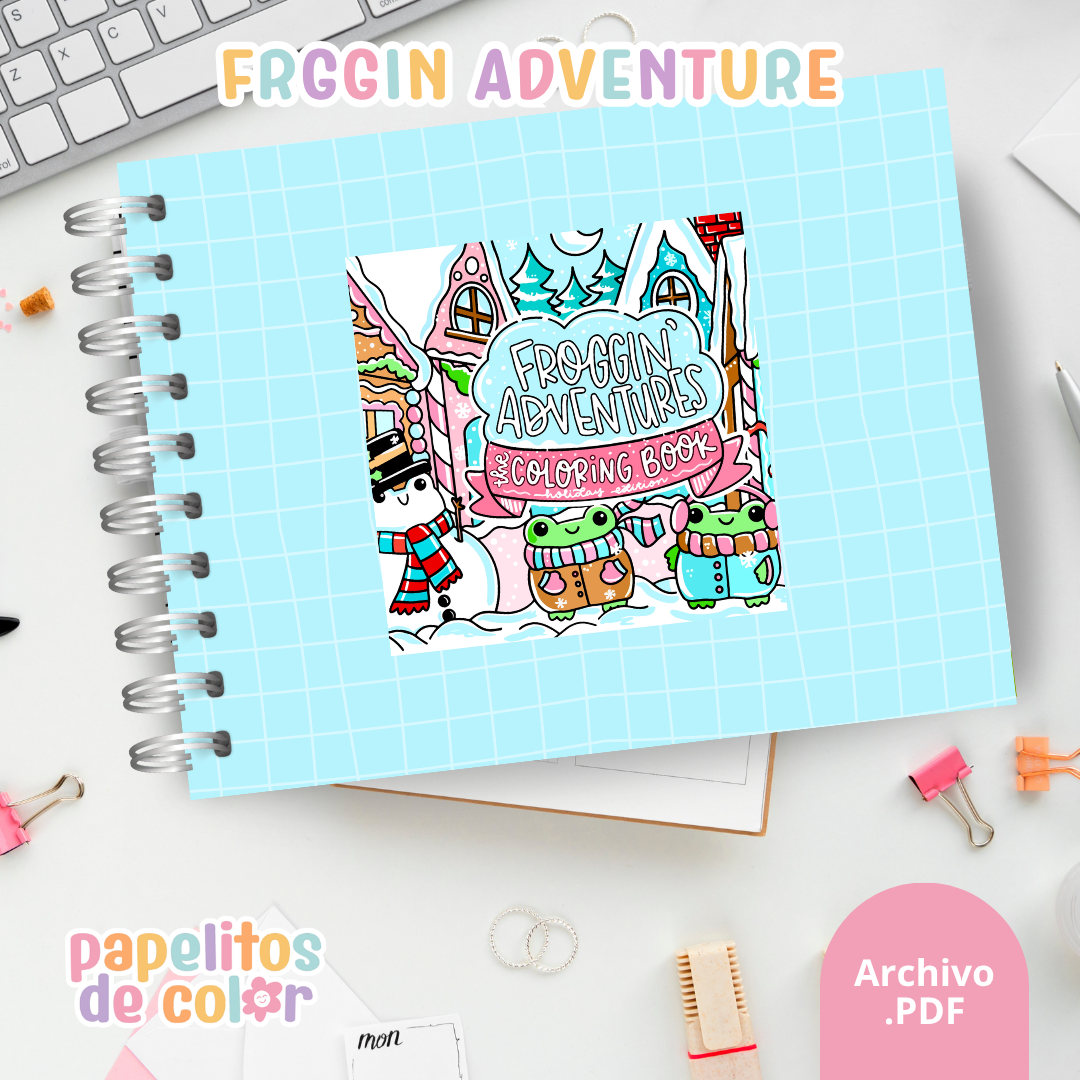 🐸✨ Libro para Pintar Froggin Adventure 🎨🌿