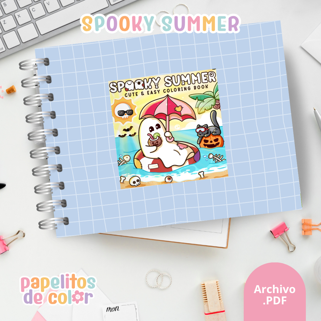 🎃 Cuaderno para Pintar Spooky Summer☀️✨