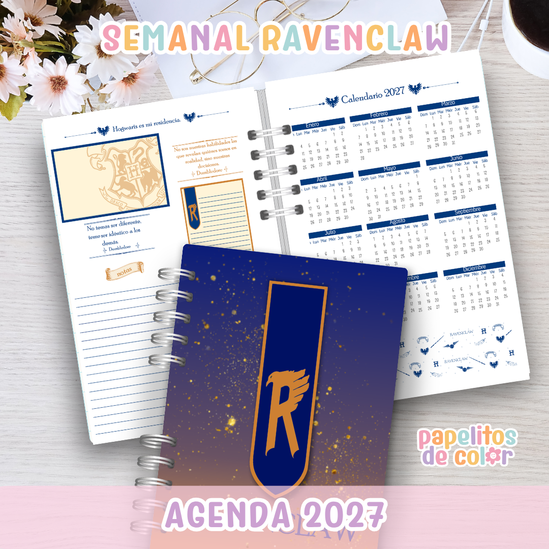 🦅✨ Agenda Ravenclaw 2027 – Semanal📘🎨