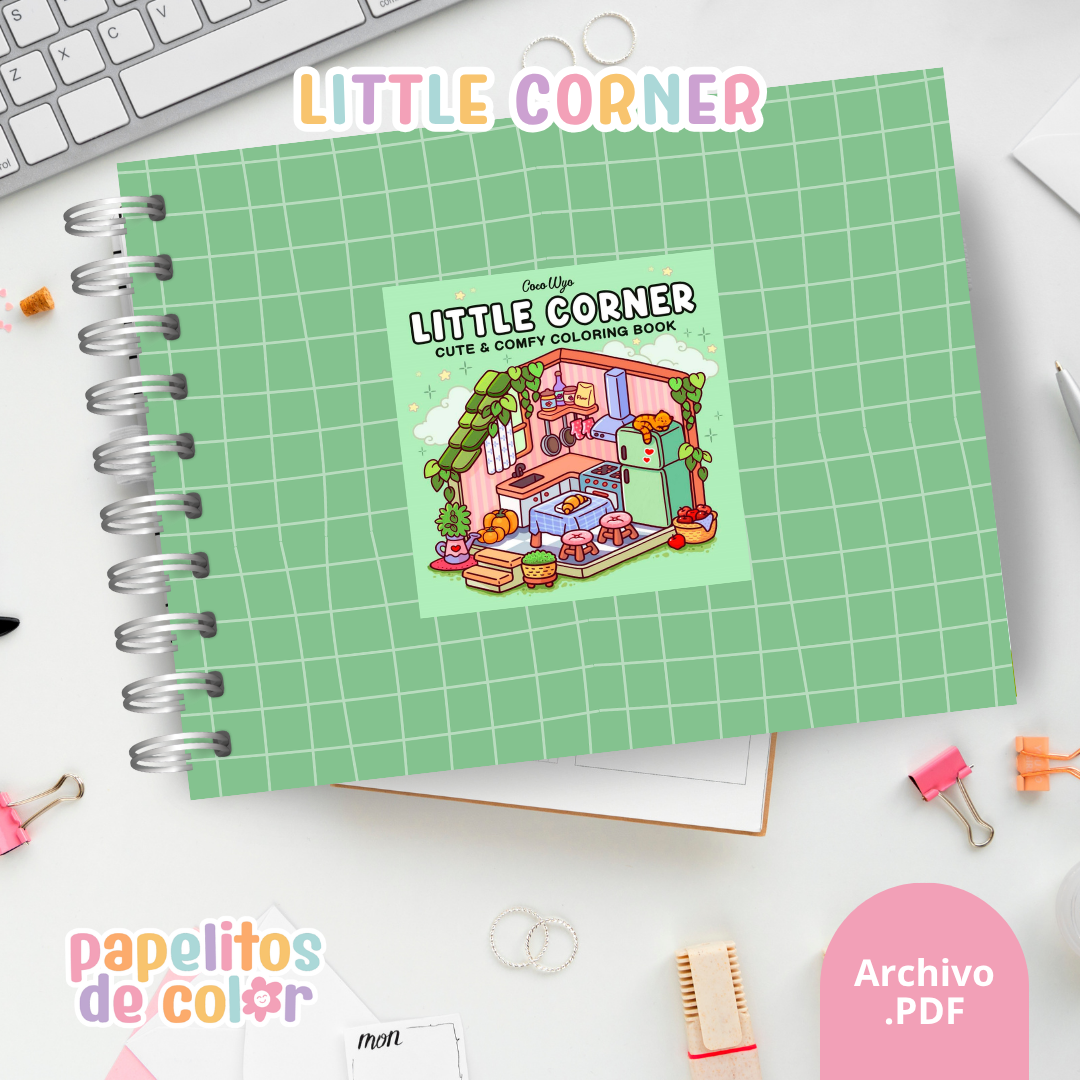 🎨💖Libro para pintar Little Corner 🏡✨