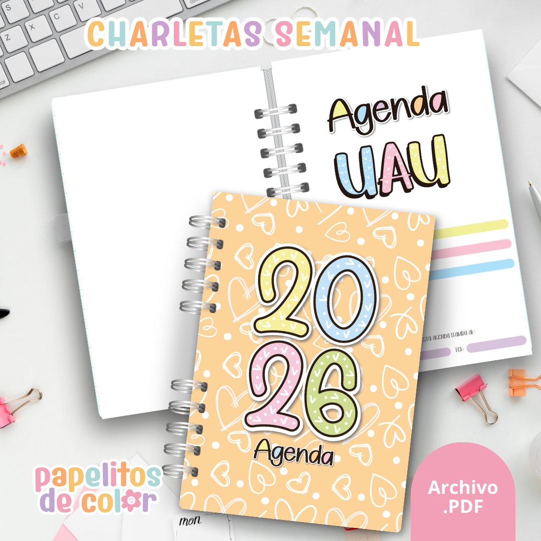 ✨ Agenda Charletas Semanal 2026 💬🩷