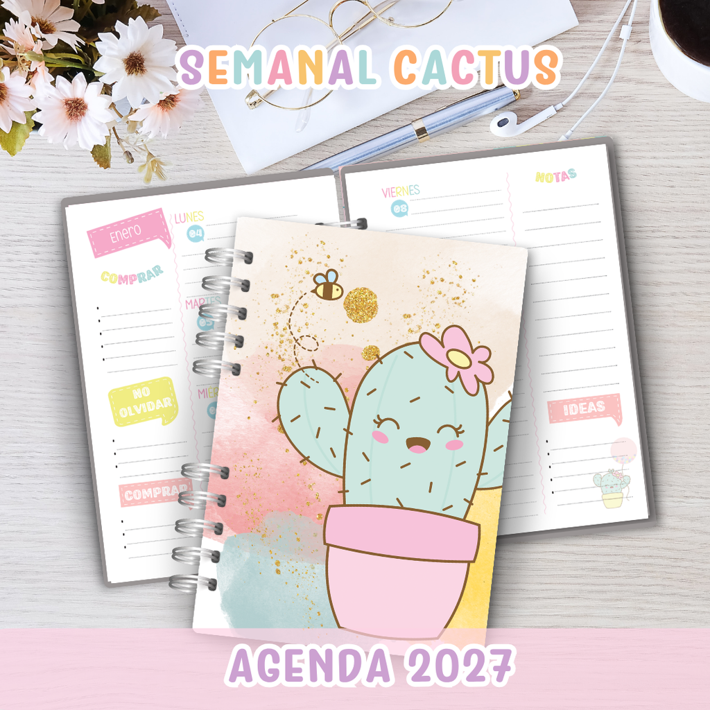 🌵 Agenda Semanal Cactus 2027 ✨