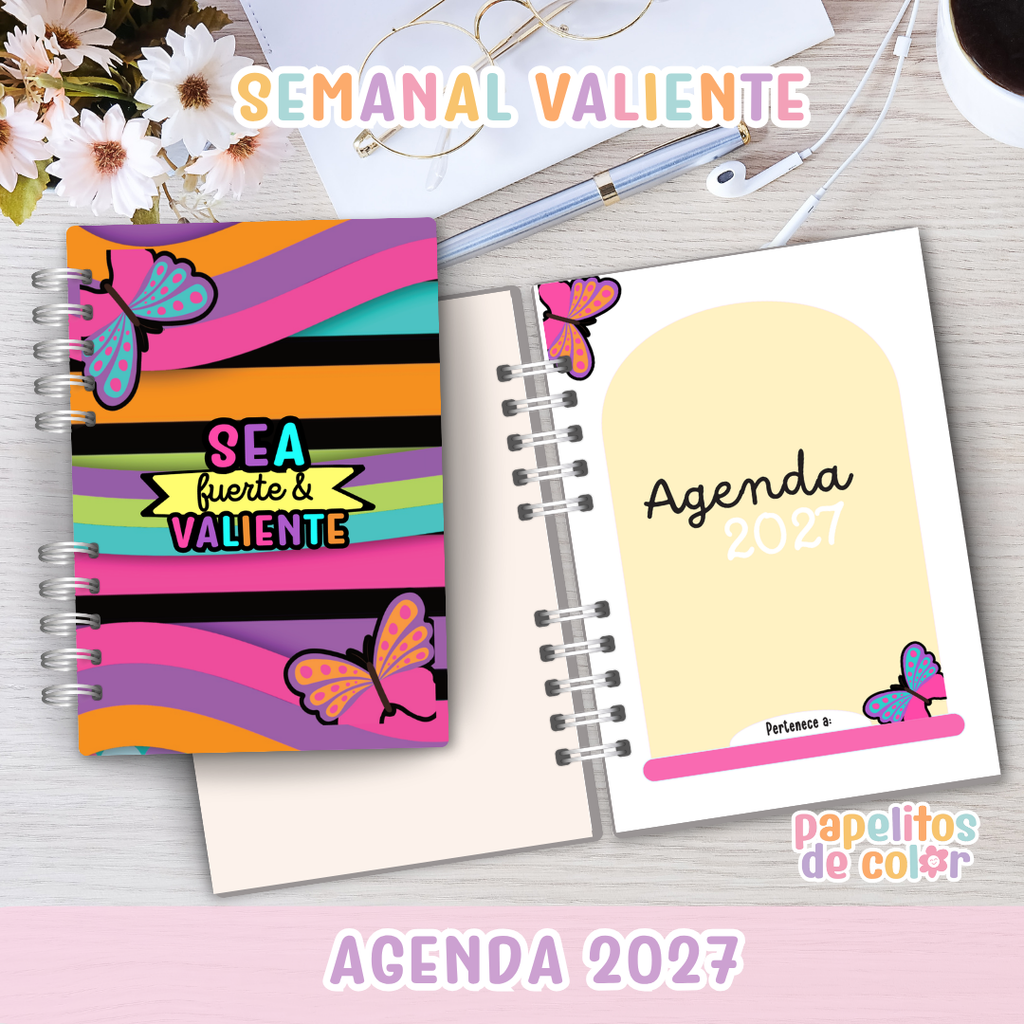 🌿 Agenda Valiente - Semanal 2027 🌿