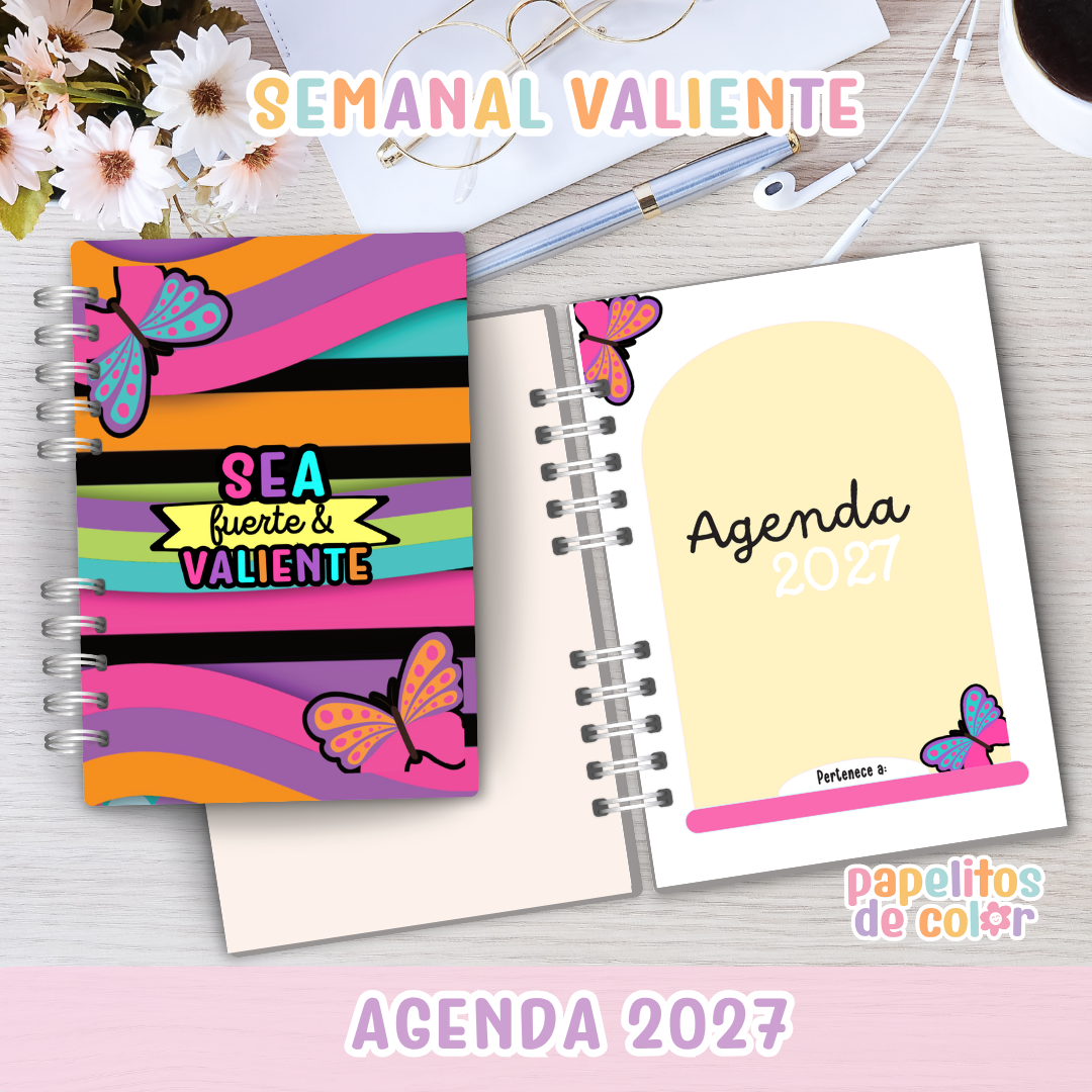 🌿 Agenda Valiente - Semanal 2027 🌿
