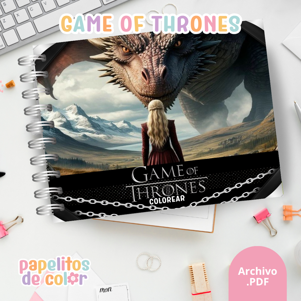 🐉 Libro para pintar Game of Thrones 🐉