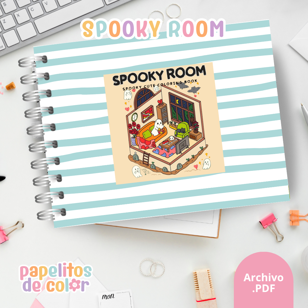 🕸️🖤 Cuaderno para pintar Spooky Room ✨🎨