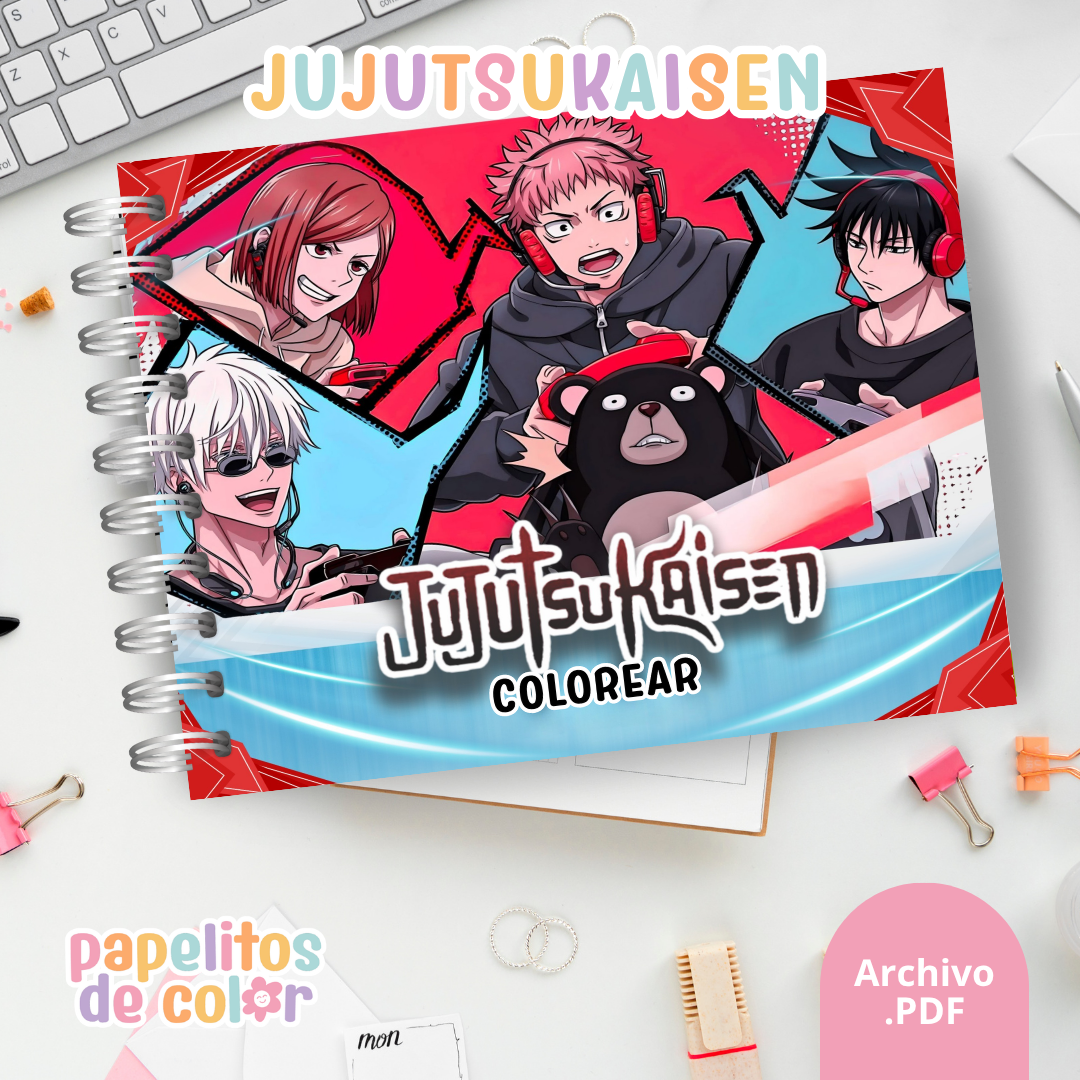 ⚔️ Libro para pintar Jujutsu Kaisen ⚔️
