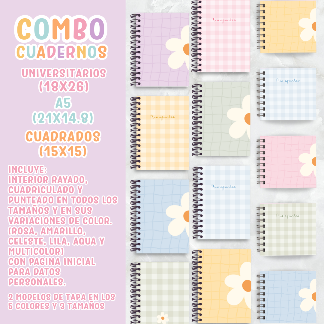 Super Combo Cuadernos – Interiores + Tapas✨📚