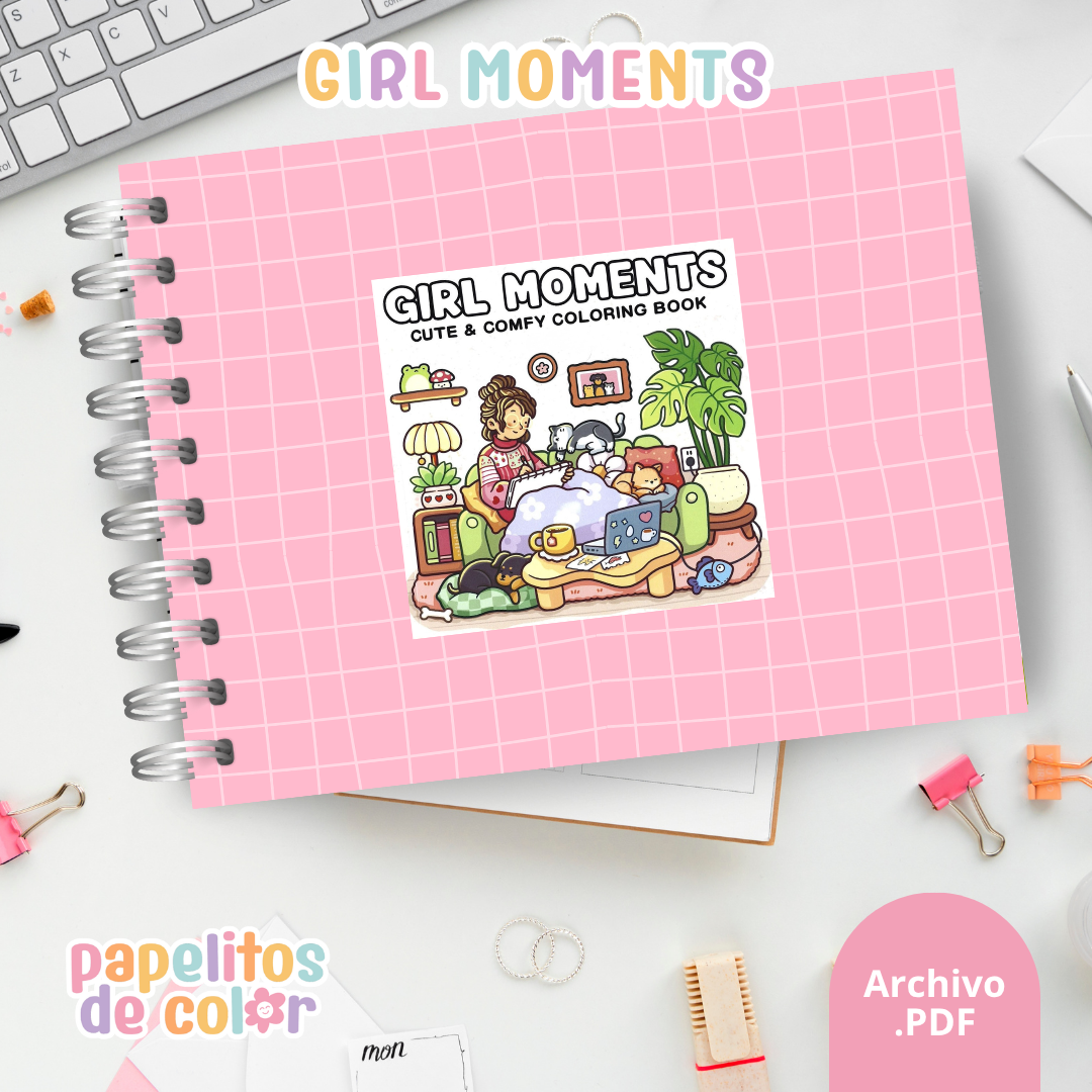 💖✨ Libro para Pintar Girl Moments 🎨🌸