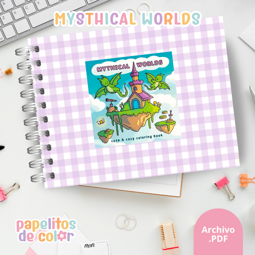 🧙‍♂️✨ Cuaderno para pintar mystical world ✨🐉