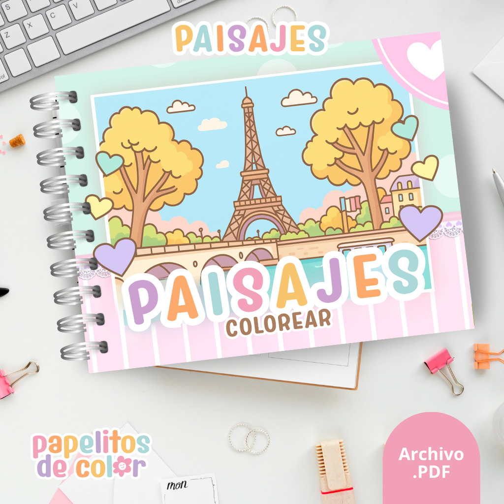 🌄 Libro para pintar Paisajes 🌄