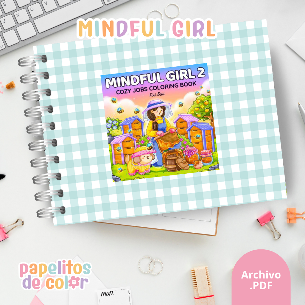🌸🧘‍♀️ Cuaderno para pintar Mindful Girl ✨🎨