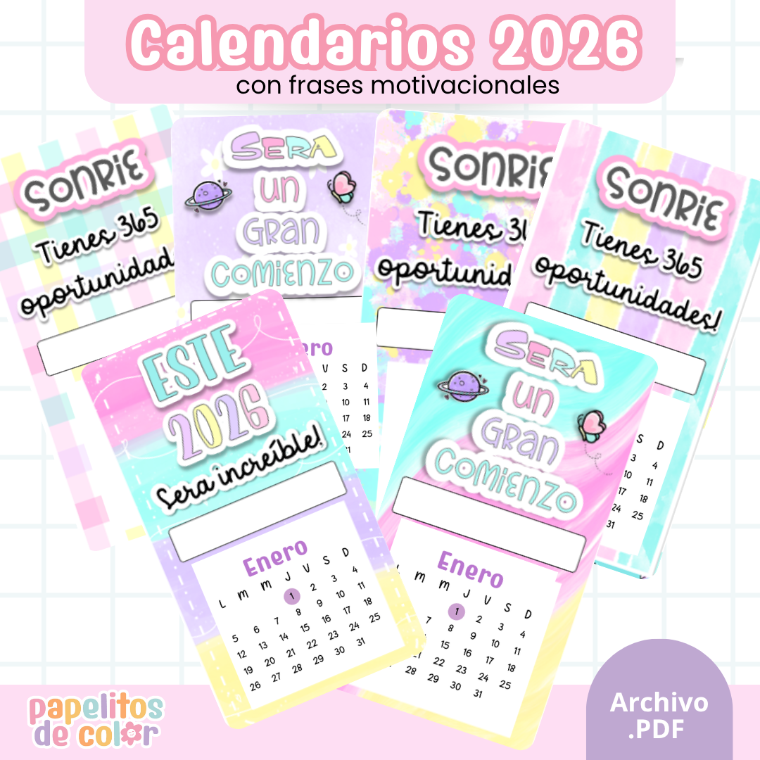 📅 Pack 30 Calendarios Surtidos