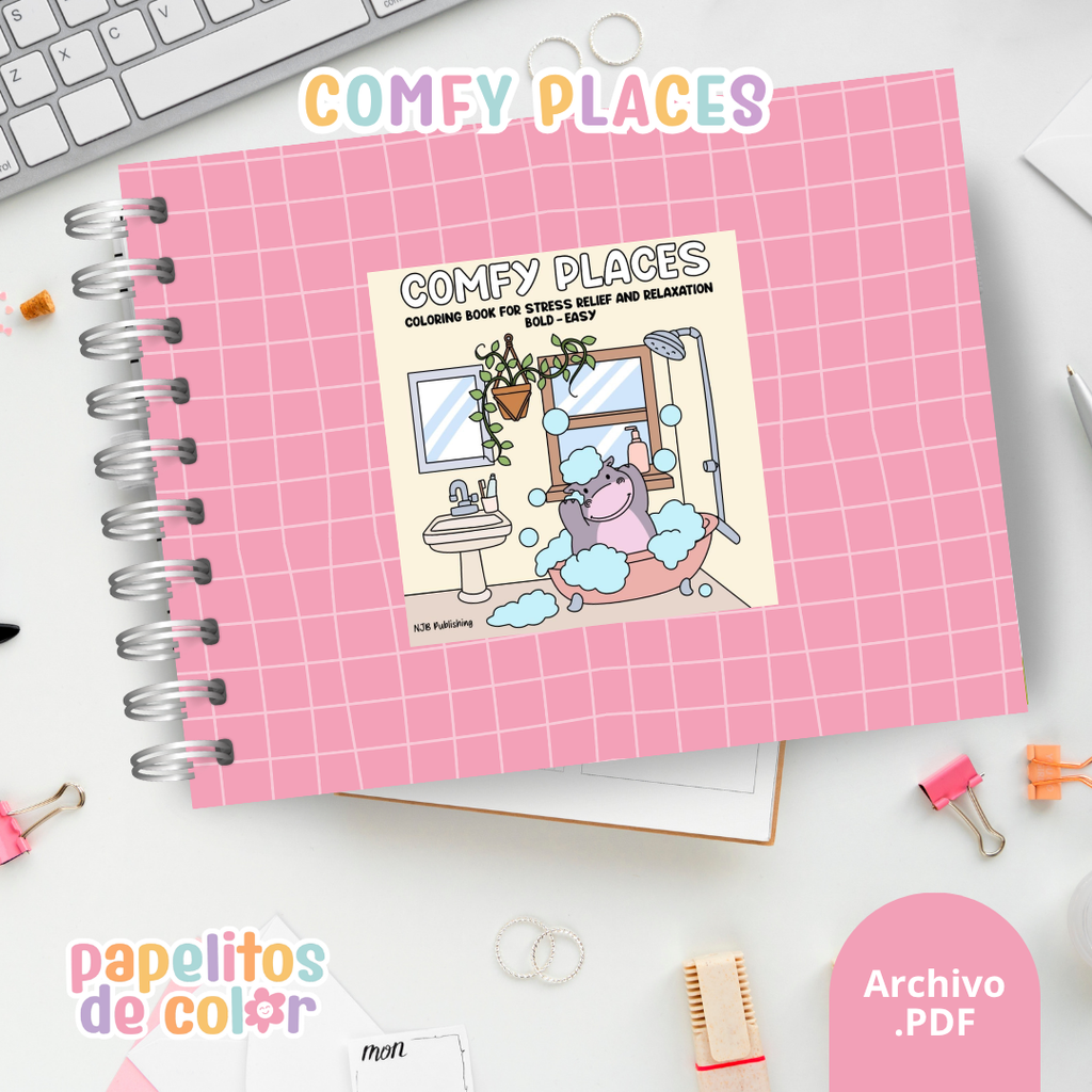 🎨✨Libro para pintar Comfy Places 🏡🛋️