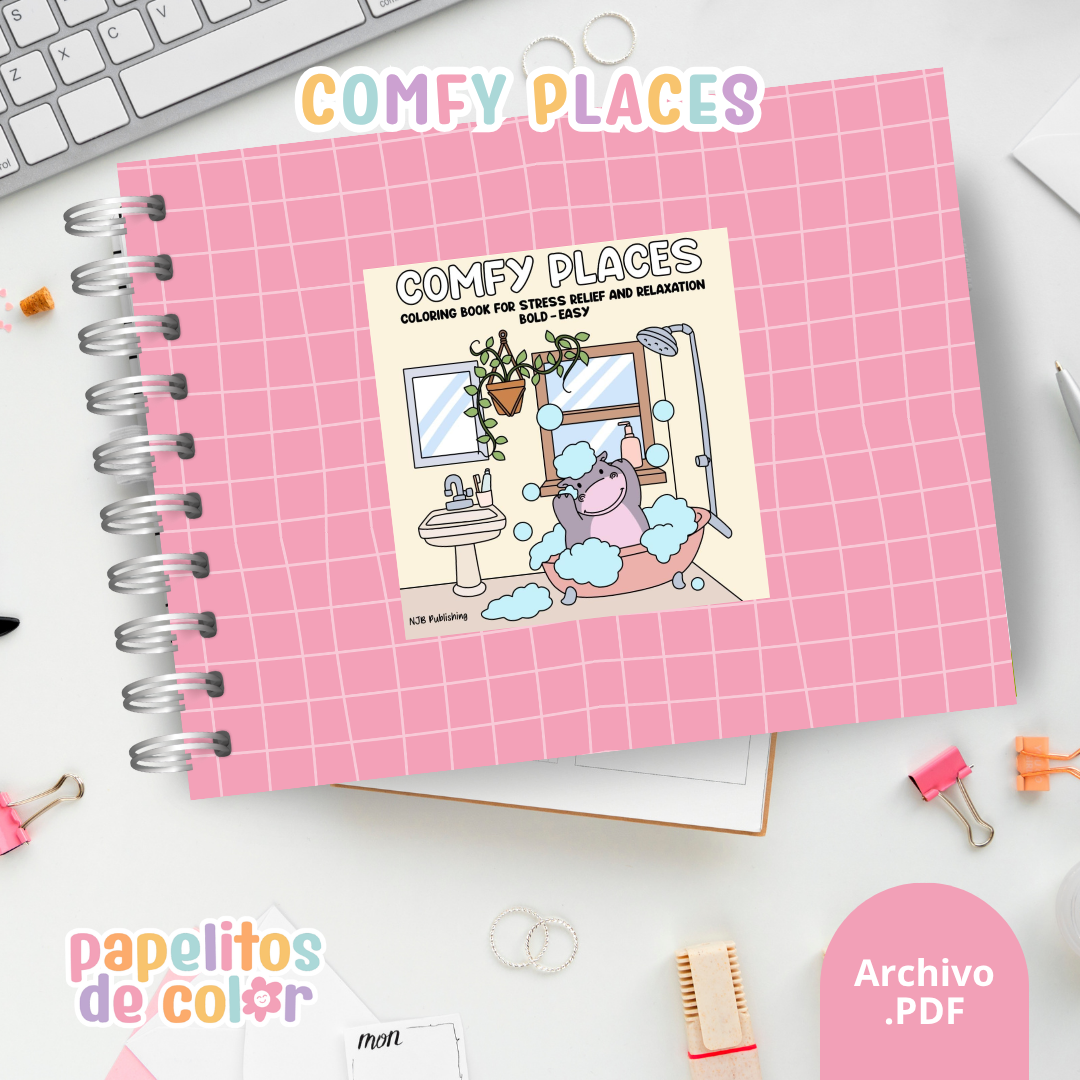 🎨✨Libro para pintar Comfy Places 🏡🛋️
