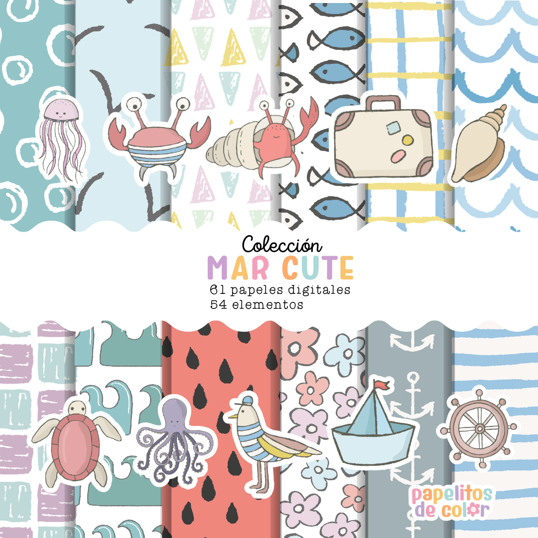 🌊 Colección Mar Cute 🐚✨