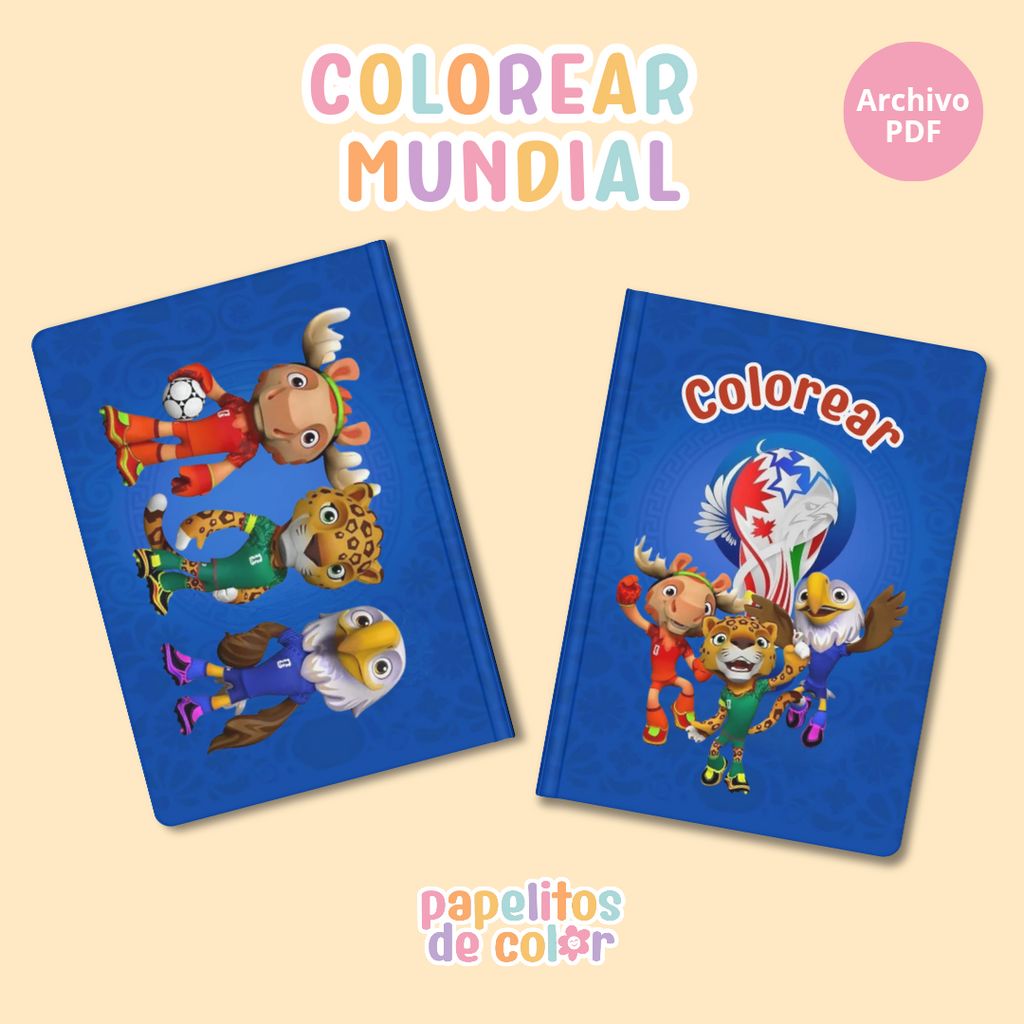 📘⚽ Librito para Pintar Mundialista 🎨🌍