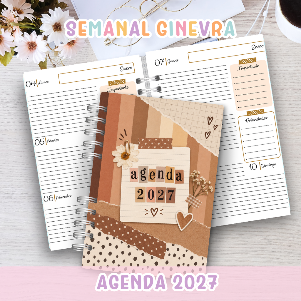 📔 Agenda Ginevra Semanal 2027 ✨