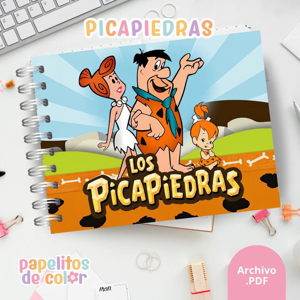 🎨 Libro para Pintar de Los Picapiedras 🦴🪨✨