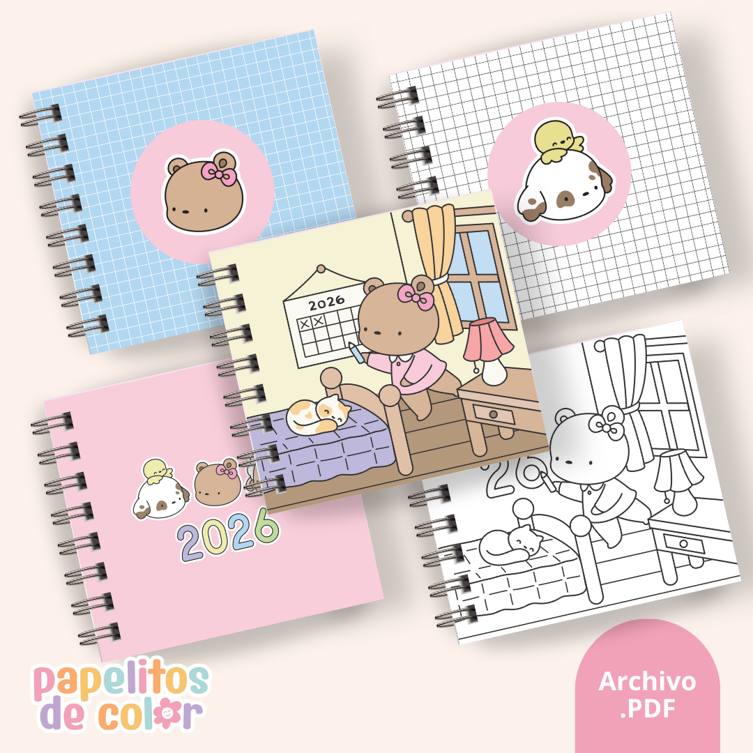 Pack 25 Portadas Agendas – Bobbie Goods (15x15 cm)