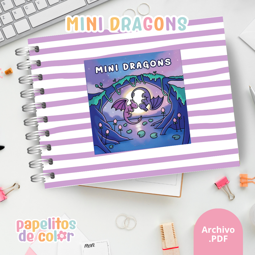 🐉🎨 Libro para Pintar Mini Dragons ✨
