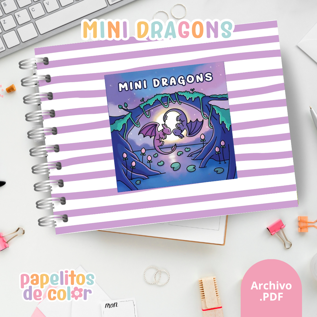 🐉🎨 Libro para Pintar Mini Dragons ✨