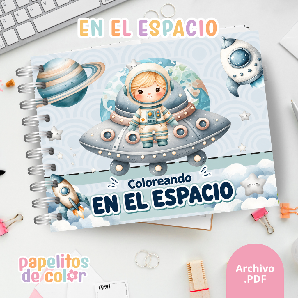 🎨 Libro para Pintar del Espacio 🚀🌎✨