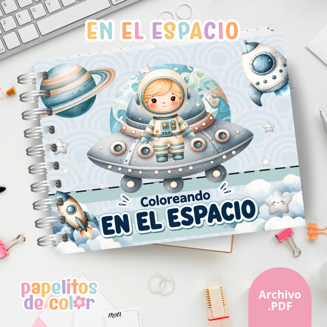🎨 Libro para Pintar del Espacio 🚀🌎✨