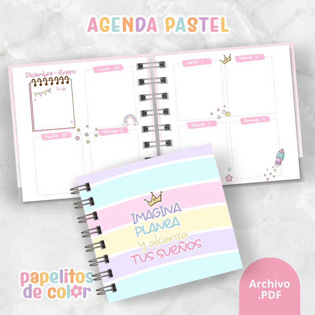 Agenda Pastel 2026 (15x15 cm) 🌸✨