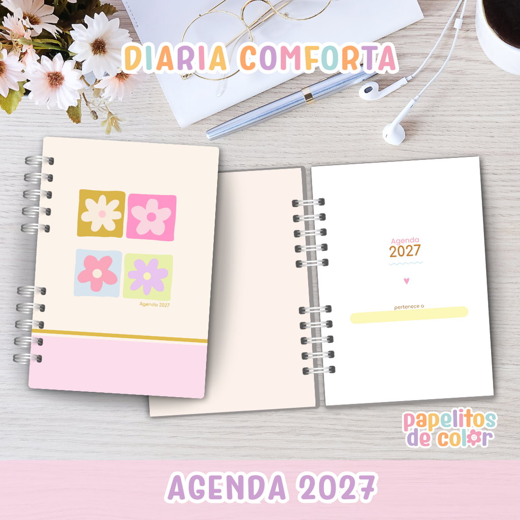 ✨ Agenda Comforta - Diaria 2027 💛